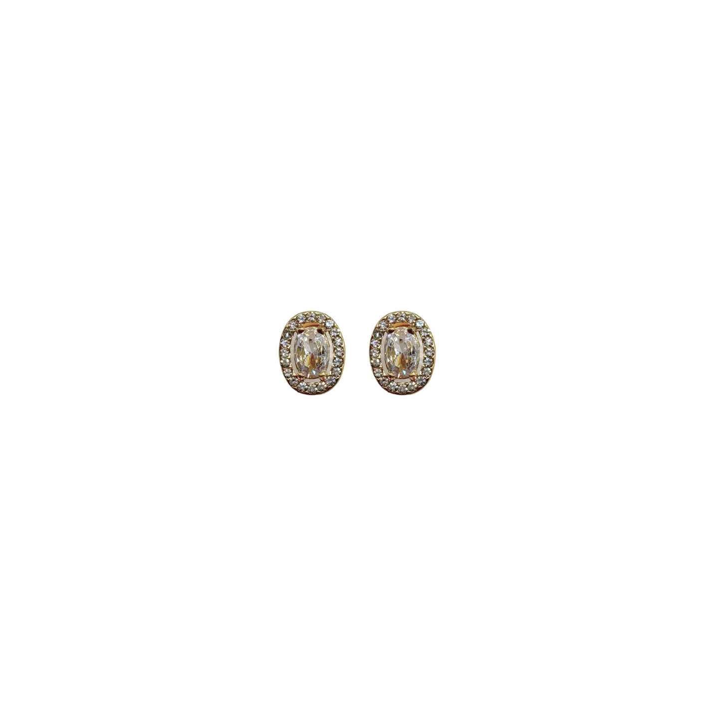 DIAMOND OVAL STUDS