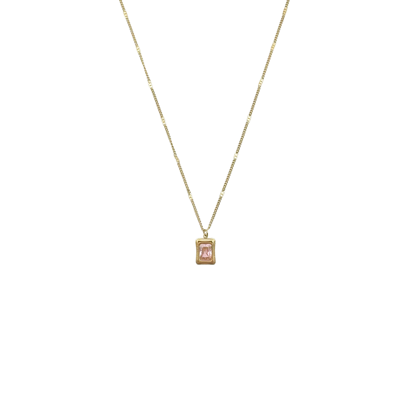 PINK SQUARE - NECKLACE
