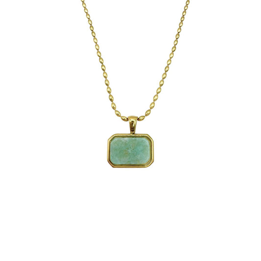 OCEAN BLUE SQUARE NECKLACE