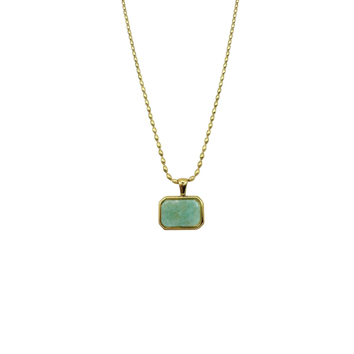 OCEAN BLUE SQUARE NECKLACE