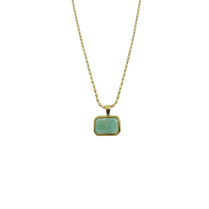 OCEAN BLUE SQUARE NECKLACE