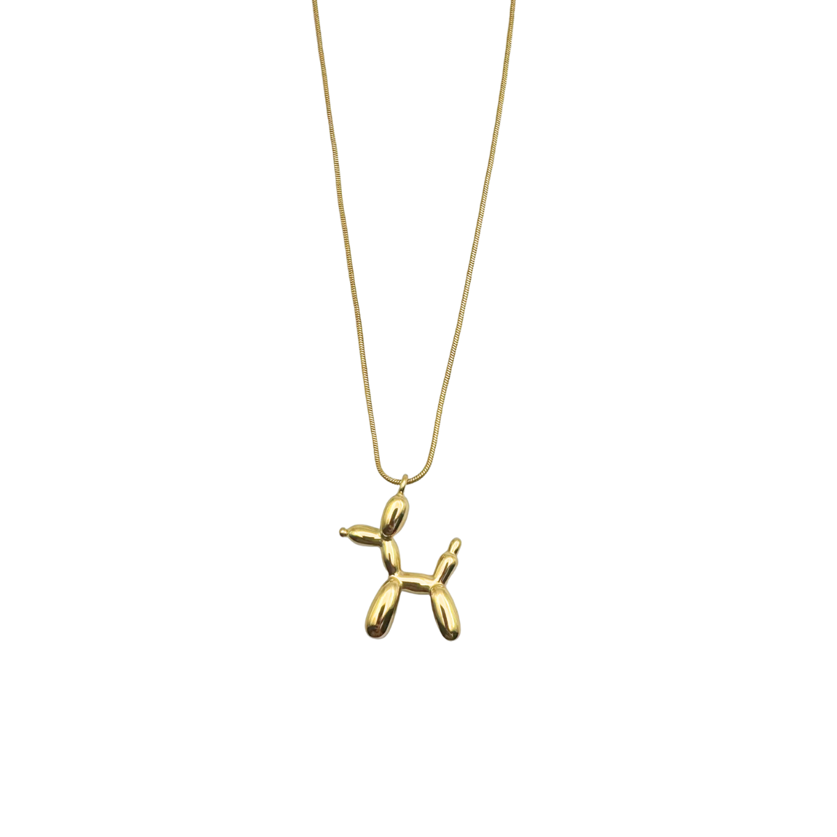 Golden Pup Long Necklace