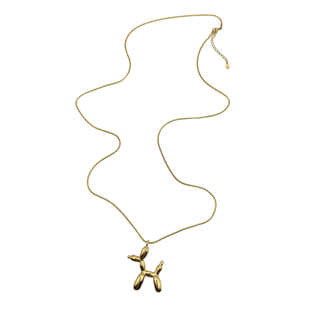 Golden Pup Long Necklace