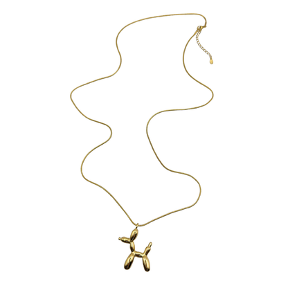 Golden Pup Long Necklace