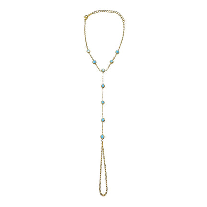 OCEAN BLUE HAND CHAIN