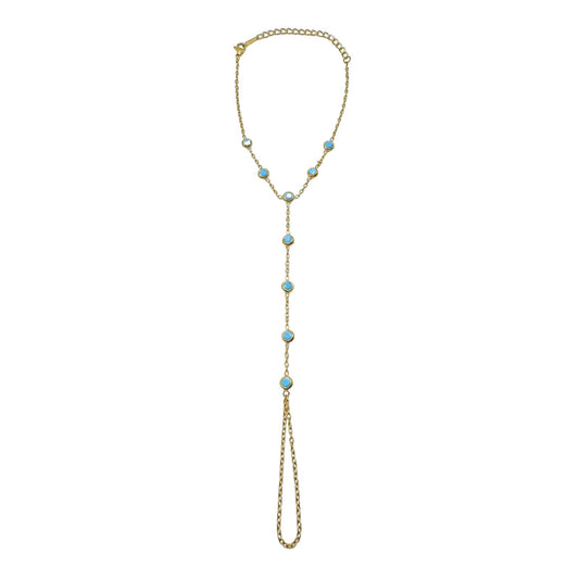 OCEAN BLUE HAND CHAIN