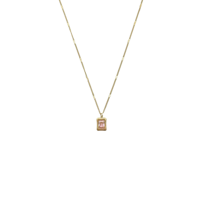 PINK SQUARE - NECKLACE