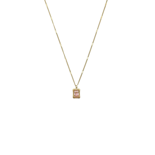 PINK SQUARE - NECKLACE