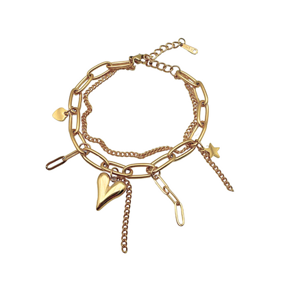 HEART ON A CHAIN - BRACELET