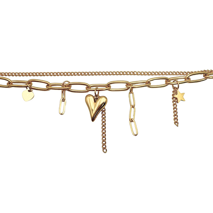 HEART ON A CHAIN - BRACELET