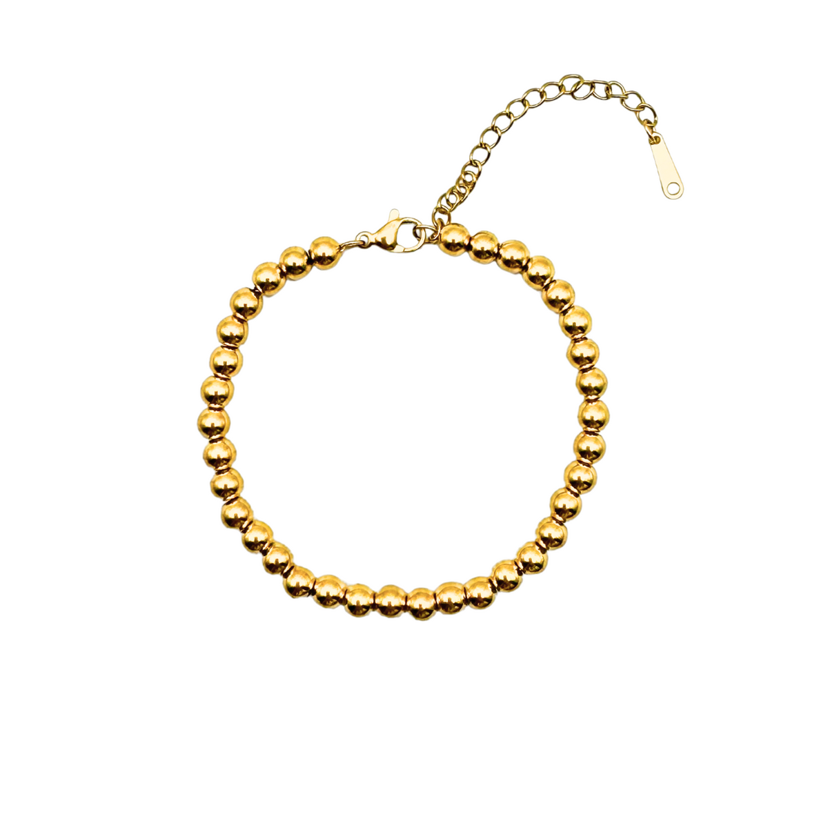 Armband met gouden bolletjes ronde kraaltjes goud Round beats bracelet