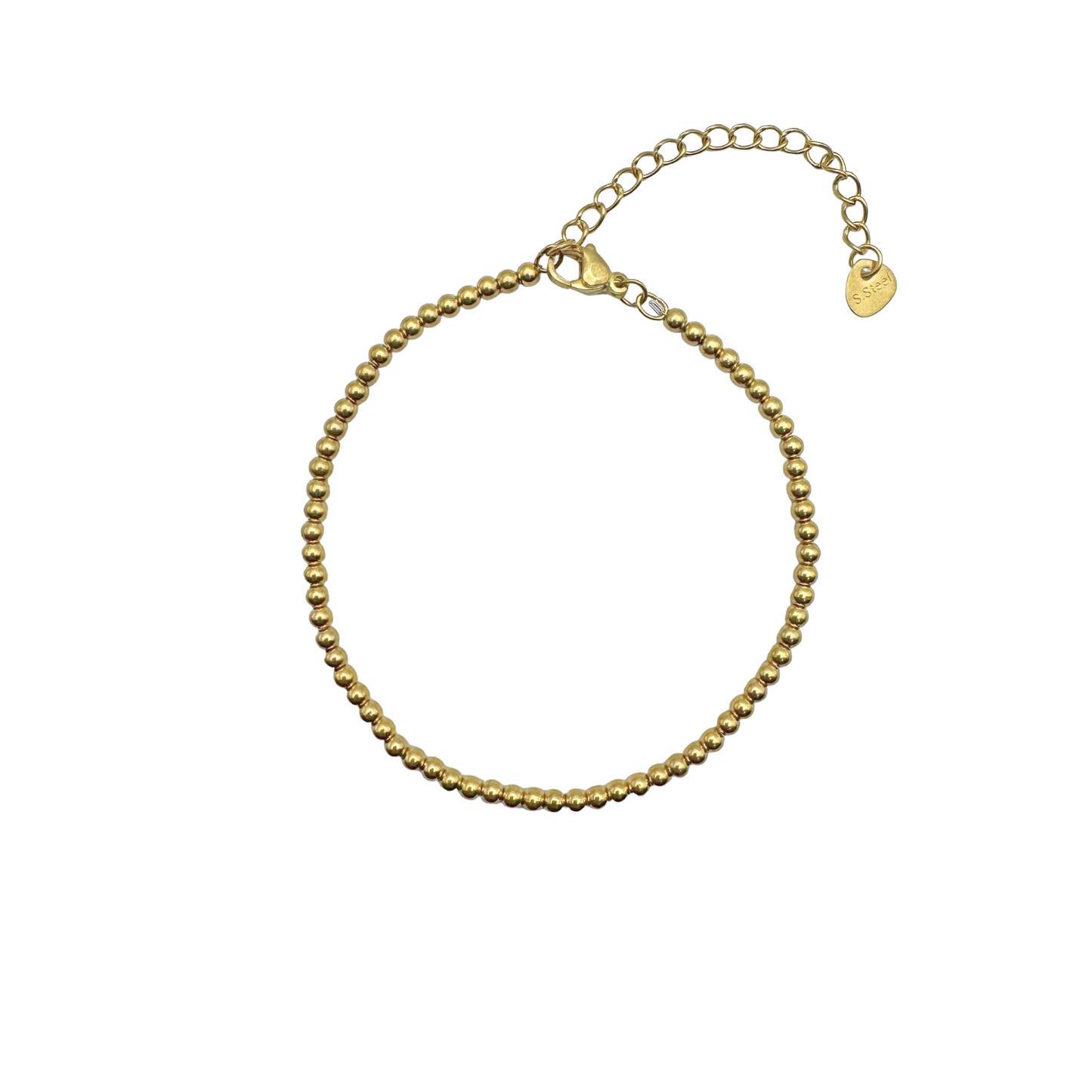 Armband met kleine gouden bolletjes, ronde kraaltjes, goud, goudkleurig, gold